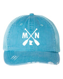 MN with Paddles Embroidered Trucker Baseball Hat - 6 colors!