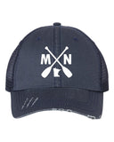 MN with Paddles Embroidered Trucker Baseball Hat - 6 colors!