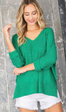 Slouchy Textured Knit Sweater - 6 colors!
