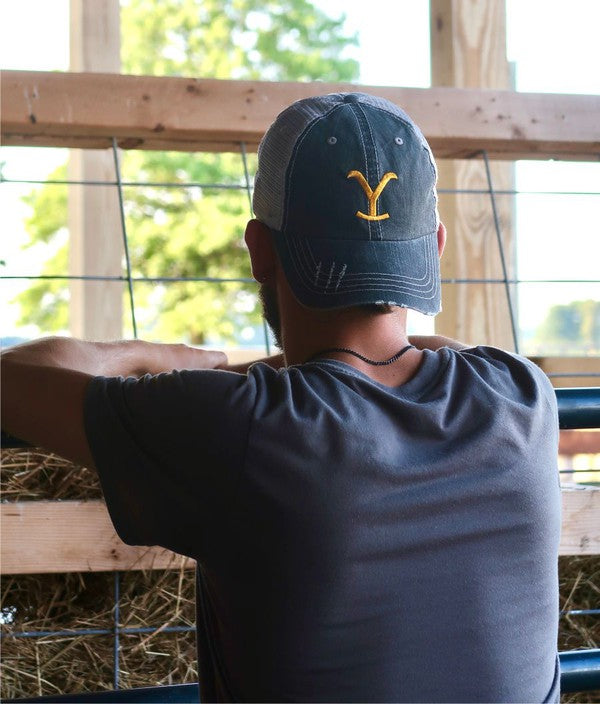 Yellowstone National Park Trucker Hat: Suede Buffalo Snapback Cap