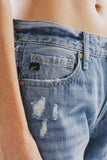 KanCan Mid-Rise Classic Distressed Boyfriend Jeans