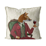 Wine Tasting Fox Pillow