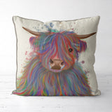 Highland Cow Multi-Color Pillow
