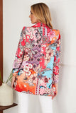 Tropical Floral Boyfriend Blazer - Fuchsia