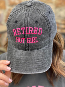 Retired Hot Girl Embroidered Baseball Hat