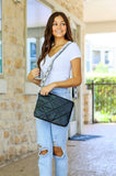 Elena Guitar Strap Crossbody Bag - Black or Camel