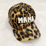 Wild Mama Animal Print Corduroy Baseball Hat