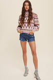 Full of Heart Puff Sleeve Sweater - Red or Lavender