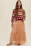 Full of Heart Puff Sleeve Sweater - Red or Lavender