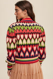 Full of Heart Puff Sleeve Sweater - Red or Lavender