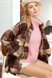 Hailee Plaid Button up Shacket Jacket - Sky Blue, Cocoa or Plum