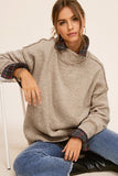 Ella Mock Neck Sweater - Pumpkin, Gray or Taupe