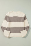 Color Block Round Neck Sweater