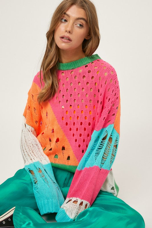 Neon color sweater best sale