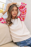 Granny Crochet Sleeve Sweater - White or Orange