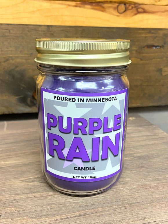 Purple Rain Hand Poured Glass Jar Candle