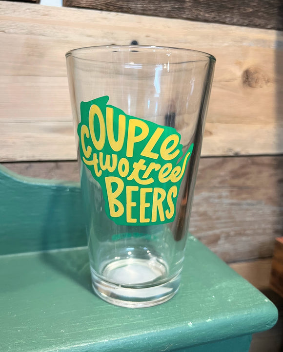 Couple Two Tree Beers Wisconsin Pint Glass