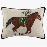 Equestrian Racer Jockey Horse Pillow