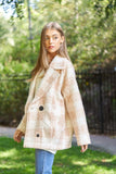 Fuzzy Boucle Textured Double Breasted Coat Jacket - 3 colors!