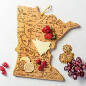 Destination Minnesota Laser Etched Bamboo Cutting Board