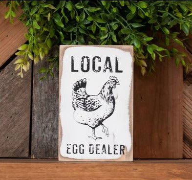 Local Egg Dealer - Mini Shelf Sign