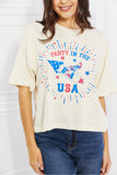 Party In The USA Graphic Crop Tee