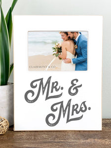 Mr. & Mrs. Rustic Wedding Photo Frame