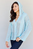 POL Pleasant Dreams Hooded Sweater Cardigan - Pastel Blue