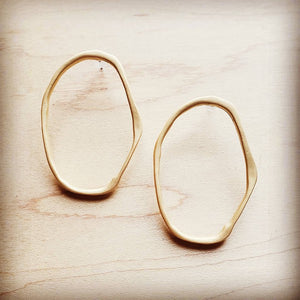 Matte Gold Hoop Earrings