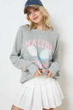 Malibu Tennis Club Graphic Sweatshirt - Gray or Taupe