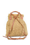 Woven Straw Backpack - Taupe, Khaki or Straw