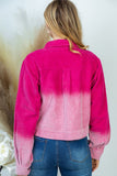 Long Sleeve Ombre Woven Jacket - Pink or Charcoal