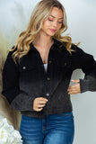 Long Sleeve Ombre Woven Jacket - Pink or Charcoal