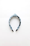 Raffia Woven Top Knot Headband - Blue, Rose or Sage