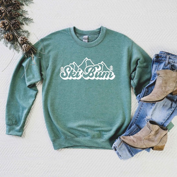 Ski Bum - Mountain Graphic Sweatshirt