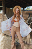 Daydream Tie Dye Kimono Cover Up - Brown or Coral