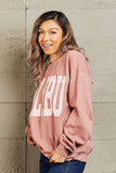 Sweet Claire "Malibu" Oversized Crewneck Sweatshirt - Blush
