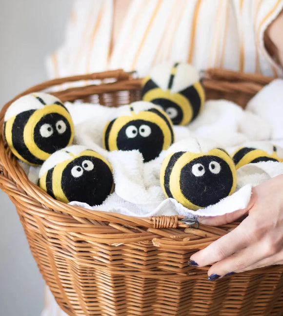 Eco Wool Dryer Balls - Set of 6 - Busy Bees