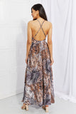 Piecing It Together Printed Sleeveless Maxi Dress