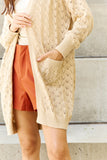 Breezy Days Open Front Sweater Cardigan - Cream