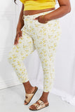 Judy Blue Golden Meadow Floral Skinny Jeans - Yelow