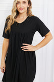 Another Day Swiss Dot Casual Dress - Black
