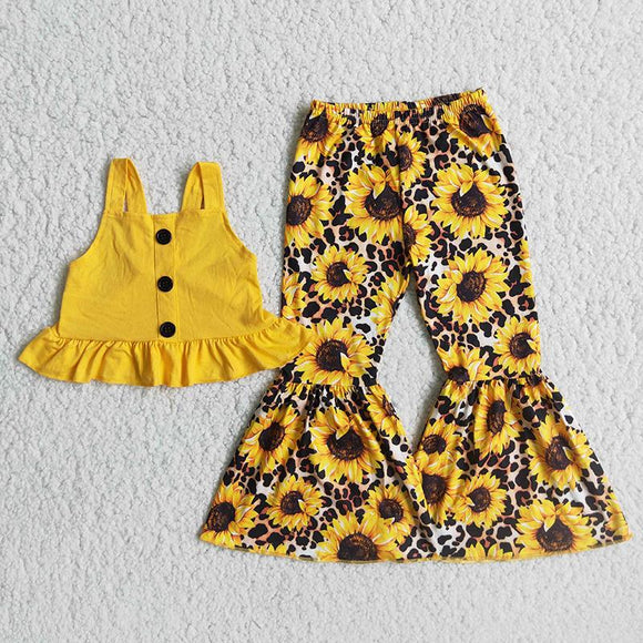 Sweet Sunflower Tank & Flare Pants - Toddler & Girls