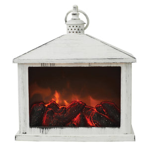 Traditional Fireplace Lantern - White