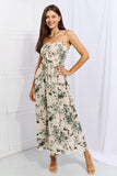 Hold Me Tight Smocked Floral Maxi Dress - Sage