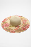 Tropical Floral Bow Detail Sun Hat