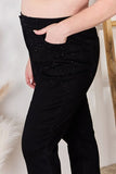 Judy Blue Rhinestone Embellished Slim Jeans - Black