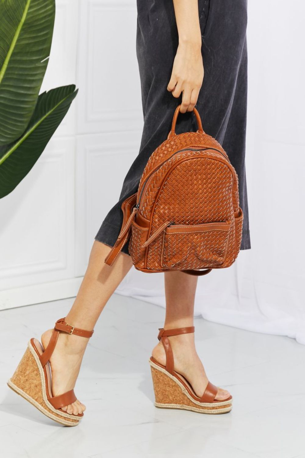 brahmin pecan melbourne collection mini dartmouth backpack Certainly Chic Faux Leather Woven Backpack