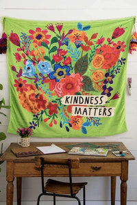Natural Life Kindness Matters Tapestry Blanket