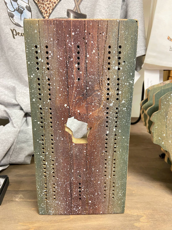Northern Lights Wisconsin Cribbage Board